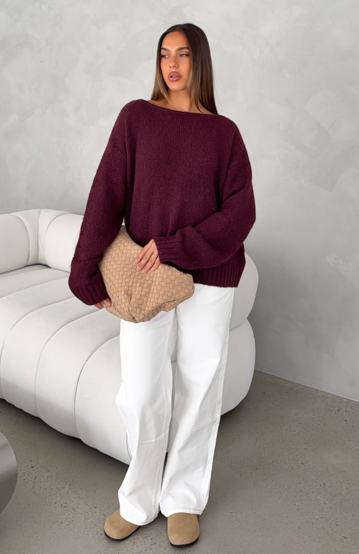 Softer Love Knit Sweater Merlot