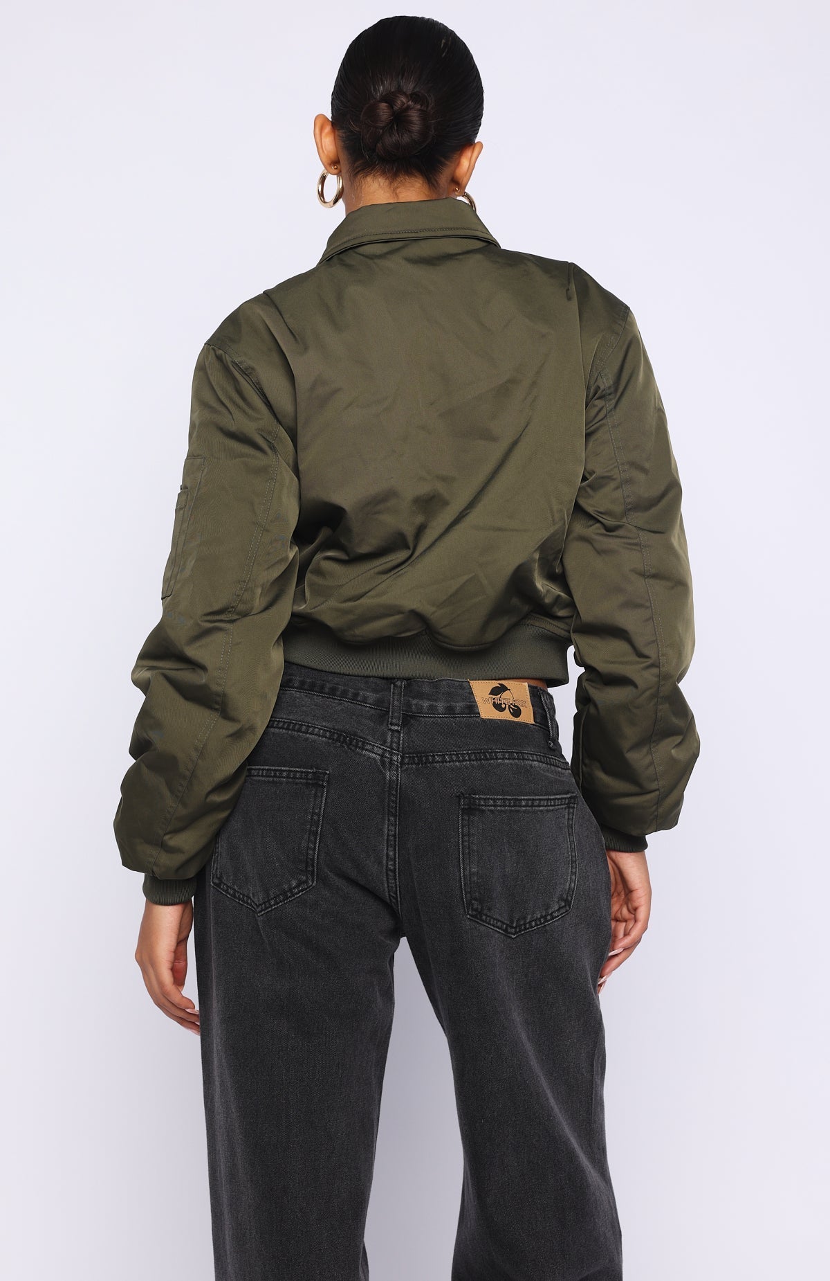 Something Forgotten Bomber Jacket Khaki