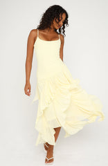 Soul Escape Midi Dress Lemon