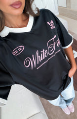 Stolen Glances Oversized Jersey Black