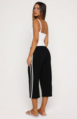 Stuck In A Daze Capri Track Pants Black