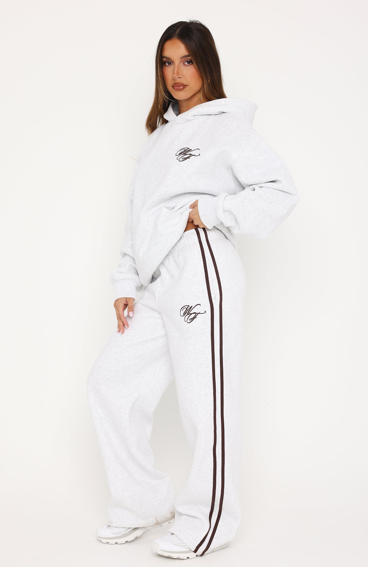 Studio 17 Raven Wide Leg Sweatpants Grey Marle
