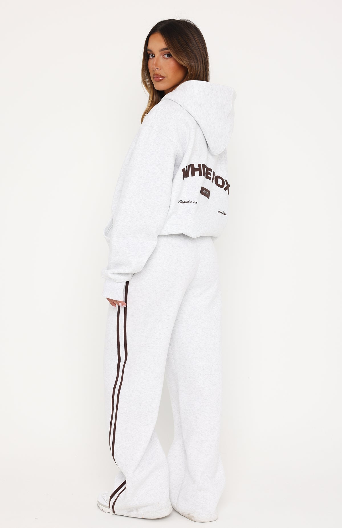 Studio 17 Raven Wide Leg Sweatpants Grey Marle