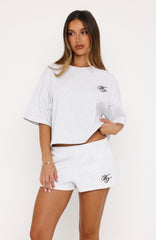 Studio 17 Raven Boxy Oversized Tee Grey Marle