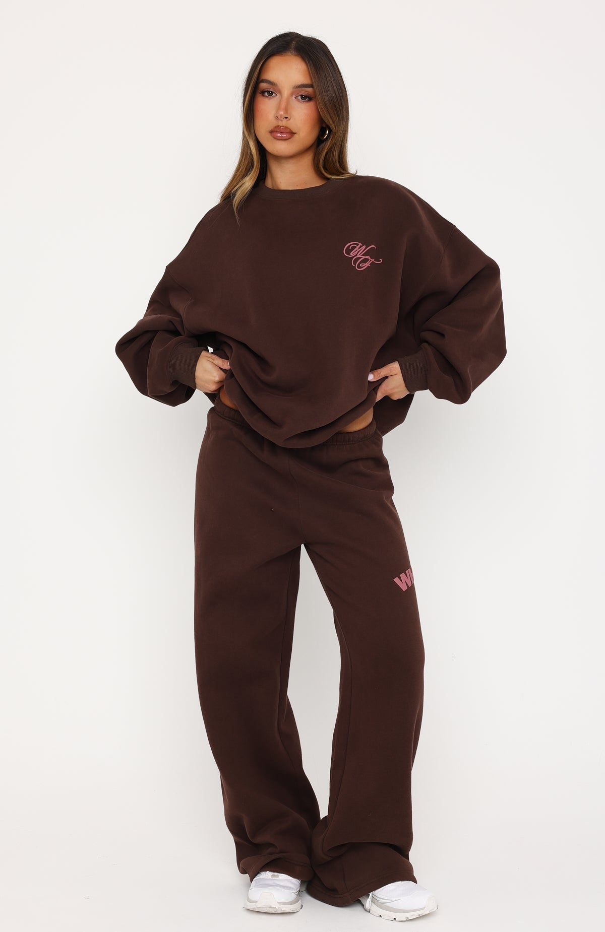 Studio 17 Raven Oversized Drop Shoulder Sweater Chocolate