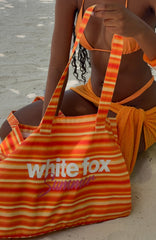 Sunny Sunset Tote Bag Sun Stripe Orange