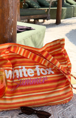 Sunny Sunset Tote Bag Sun Stripe Orange