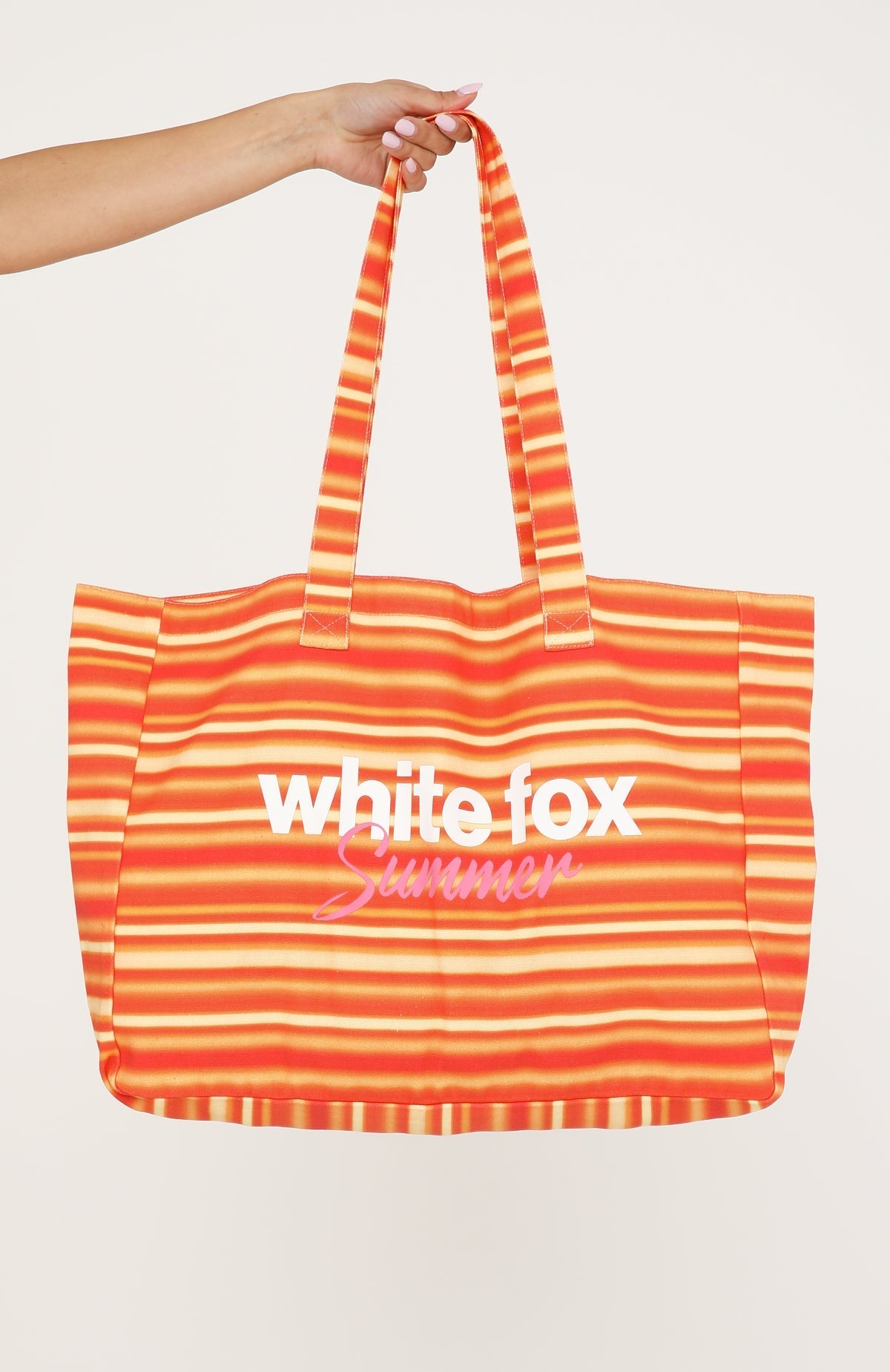 Sunny Sunset Tote Bag Sun Stripe Orange