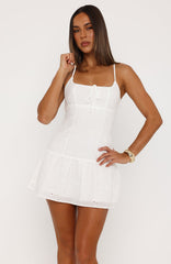 Sweet And Simple Mini Dress White