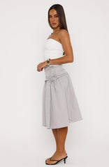 Sweet Chaos Midi Skirt Dove