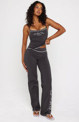 Sweet Embrace Straight Leg Pants Charcoal