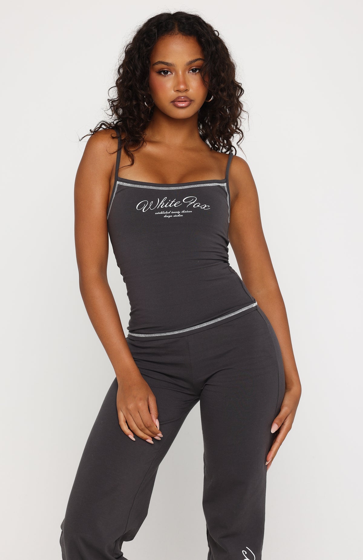 Sweet Embrace Singlet Charcoal
