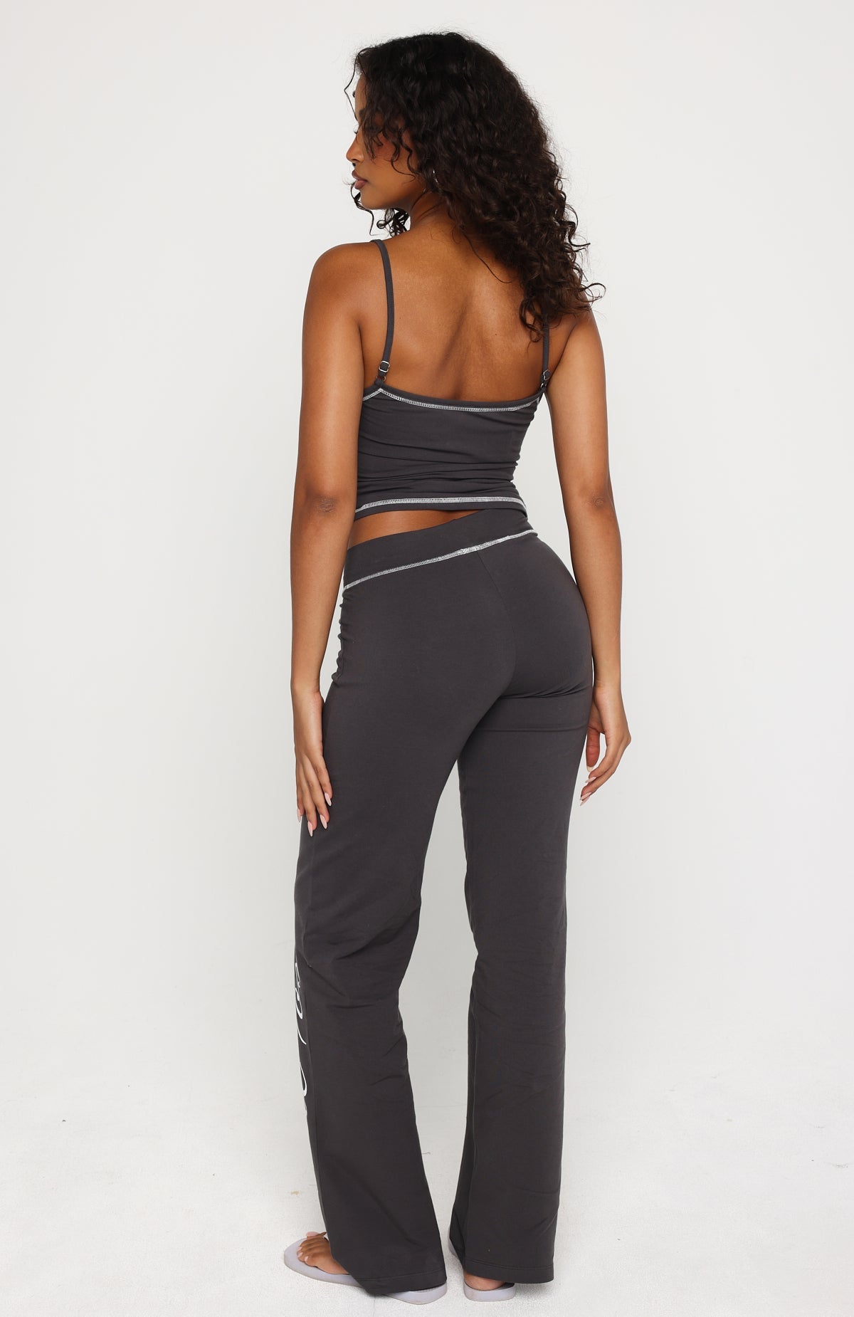 Sweet Embrace Straight Leg Pants Charcoal