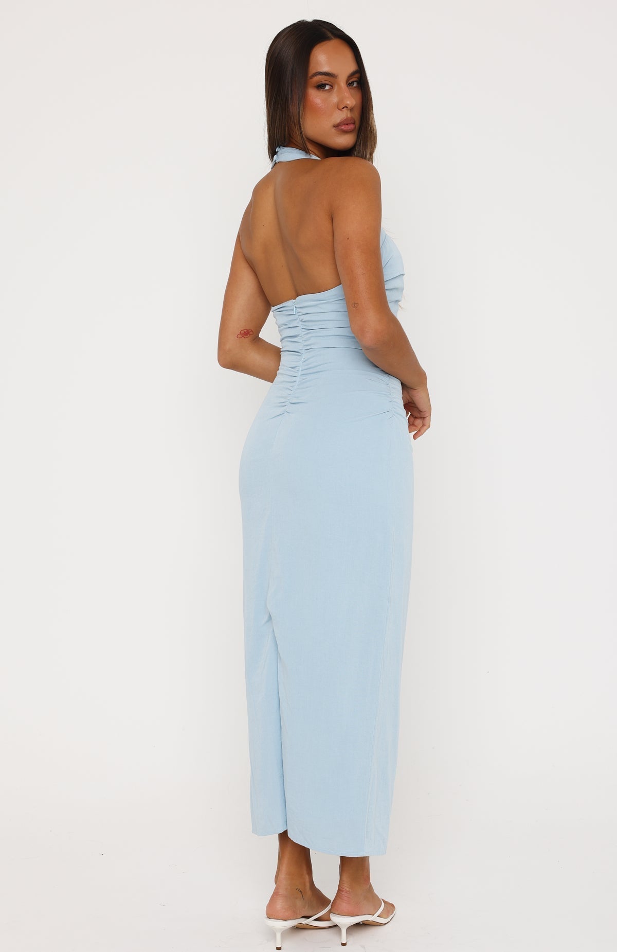 Sweet Glow Midi Dress Baby Blue