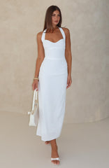 Sweet Glow Midi Dress White