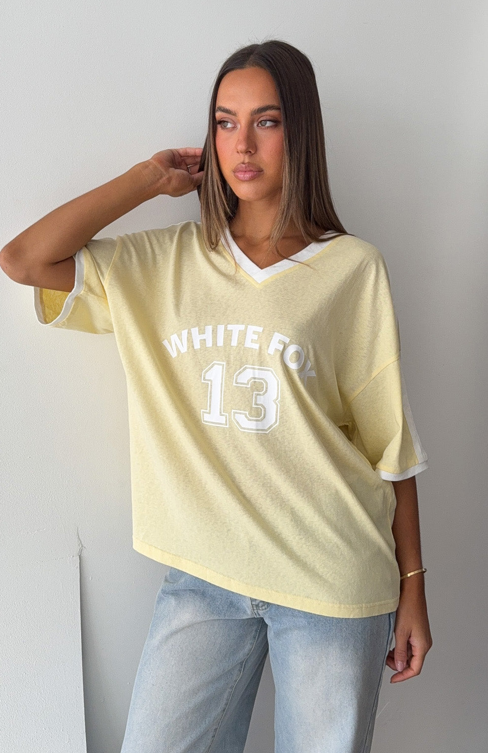 Sweet Vibe Oversized Sports Tee Lemon