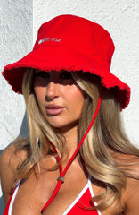 Take You Away Bucket Hat Red