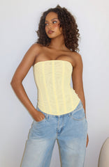 Tell Me A Secret Strapless Bustier Lemon
