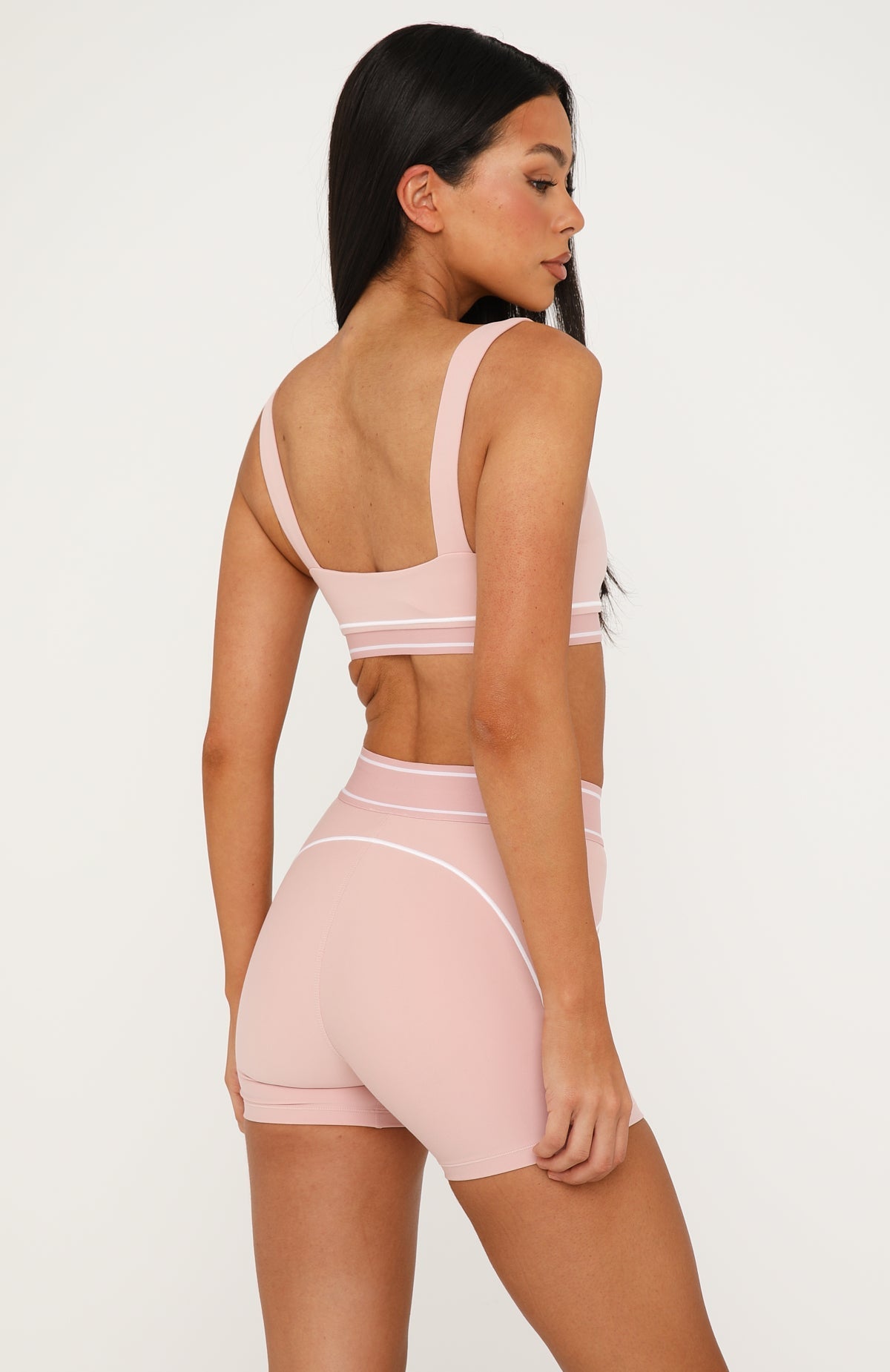 Tense Sports Bra Dusty Pink/White