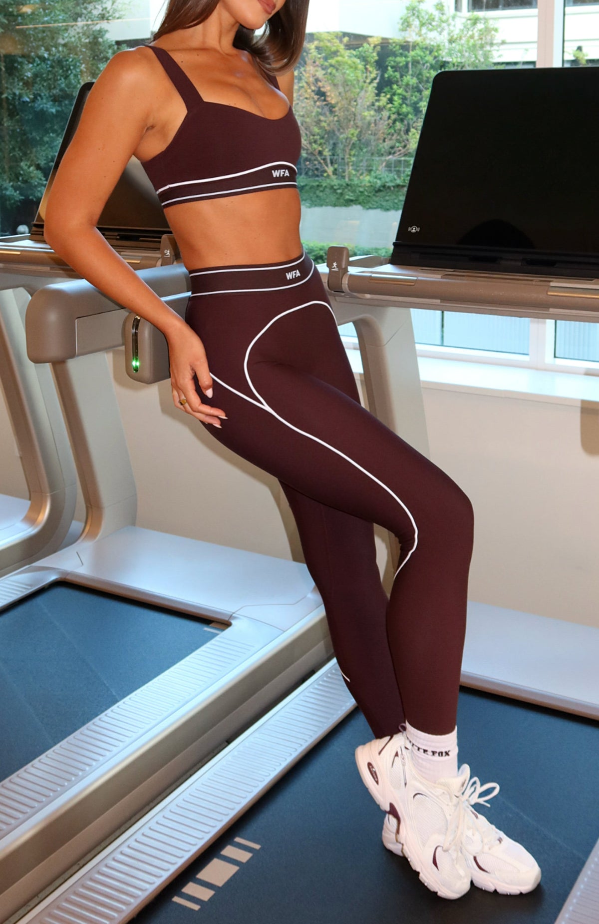 Precision Leggings Dark Chocolate/White