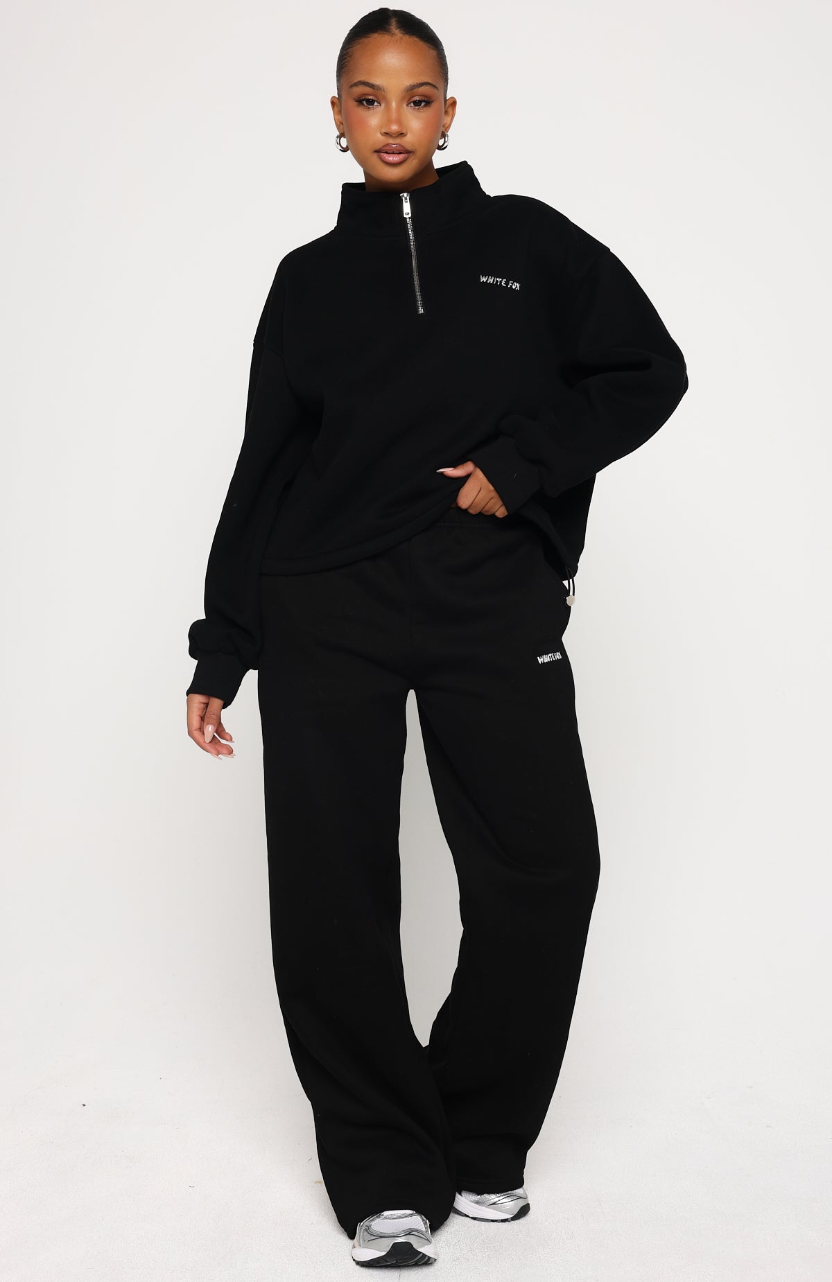Test Drive Boxy Quarter Zip Sweater Black