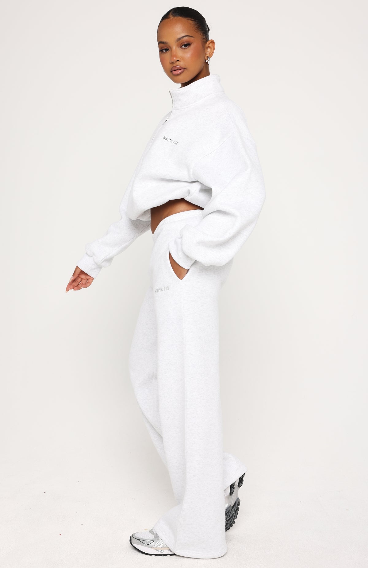 Test Drive Wide Leg Sweatpants Grey Marle
