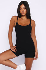 Track Playsuit Black