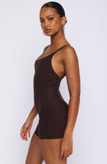 Track Playsuit Dark Chocolate