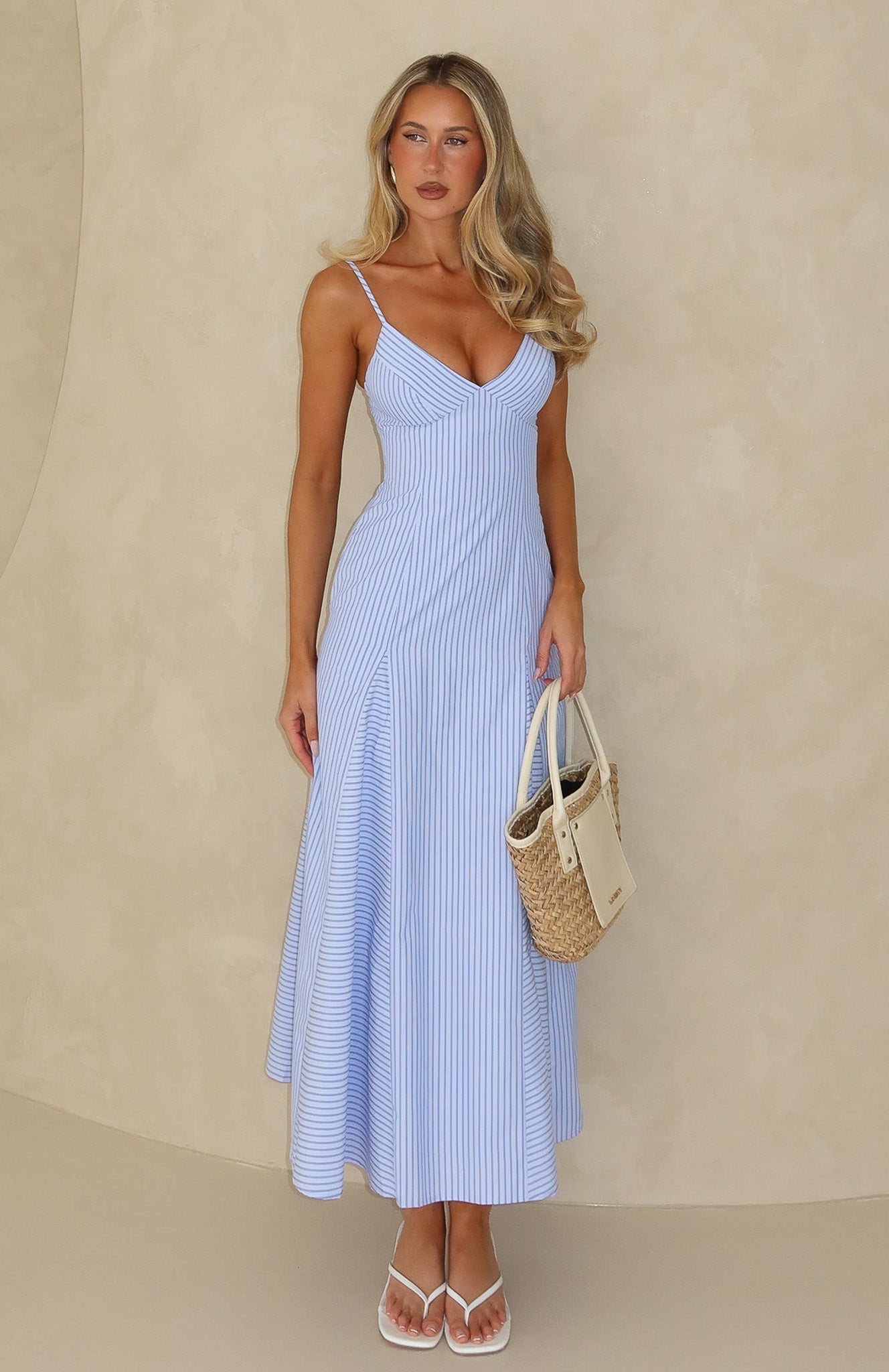 Truly Unforgettable Maxi Dress Blue Stripe