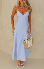 Truly Unforgettable Maxi Dress Blue Stripe