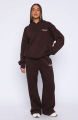 Verano Sixteen Lilia Wide Leg Sweatpants Chocolate