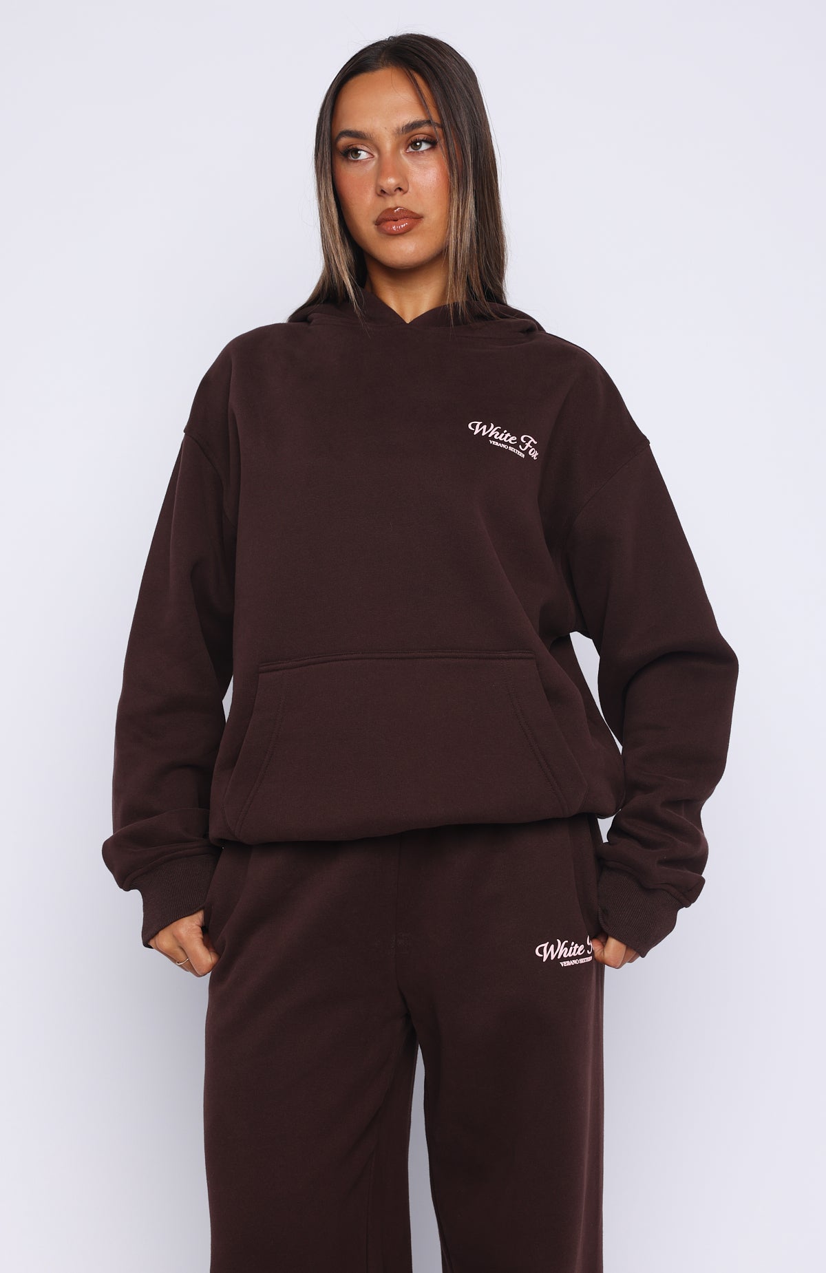 Verano Sixteen Lilia Oversized Hoodie Chocolate