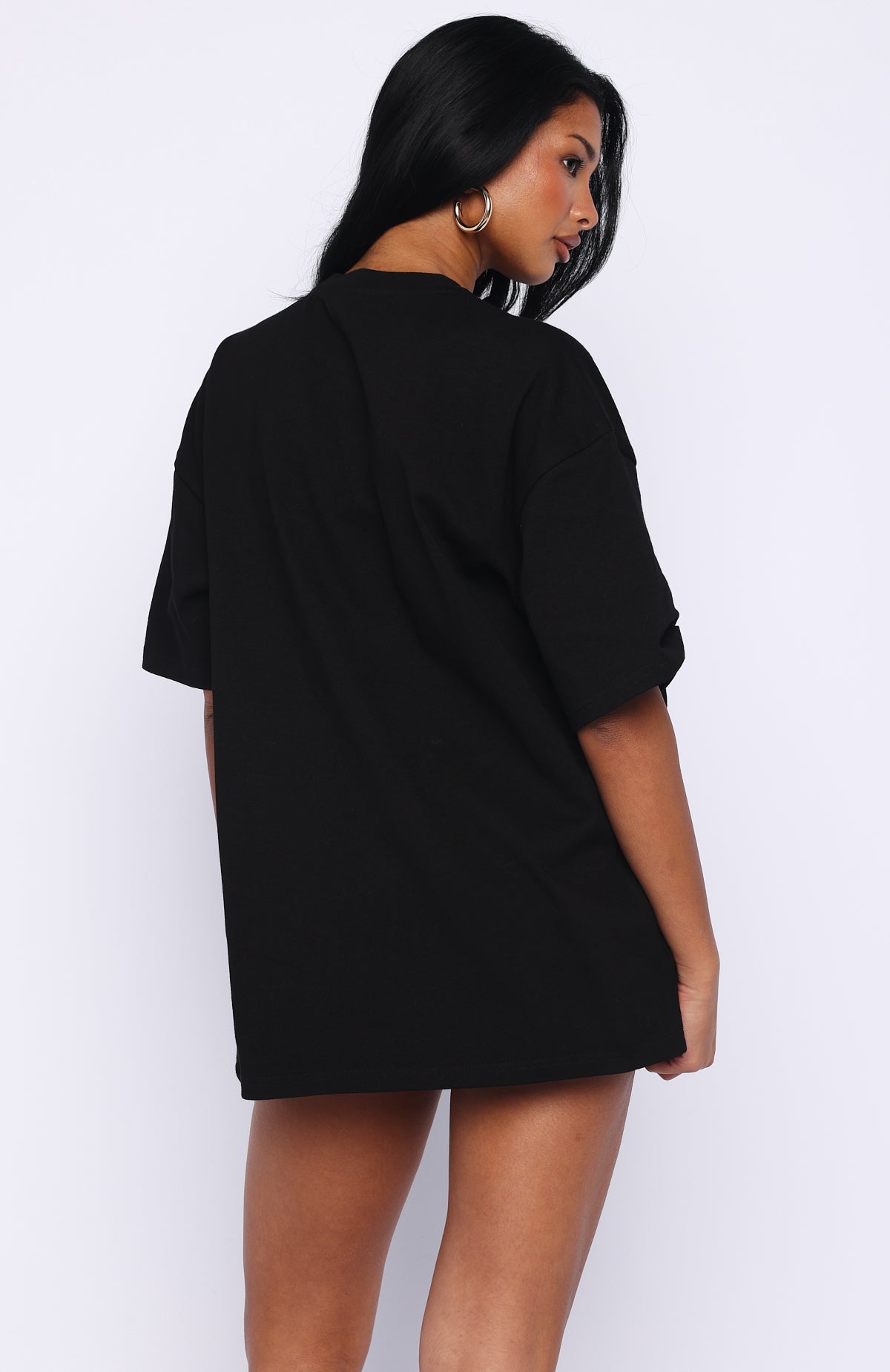 Vibe Too High Oversized Tee Black
