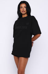 Vibe Too High Oversized Tee Black