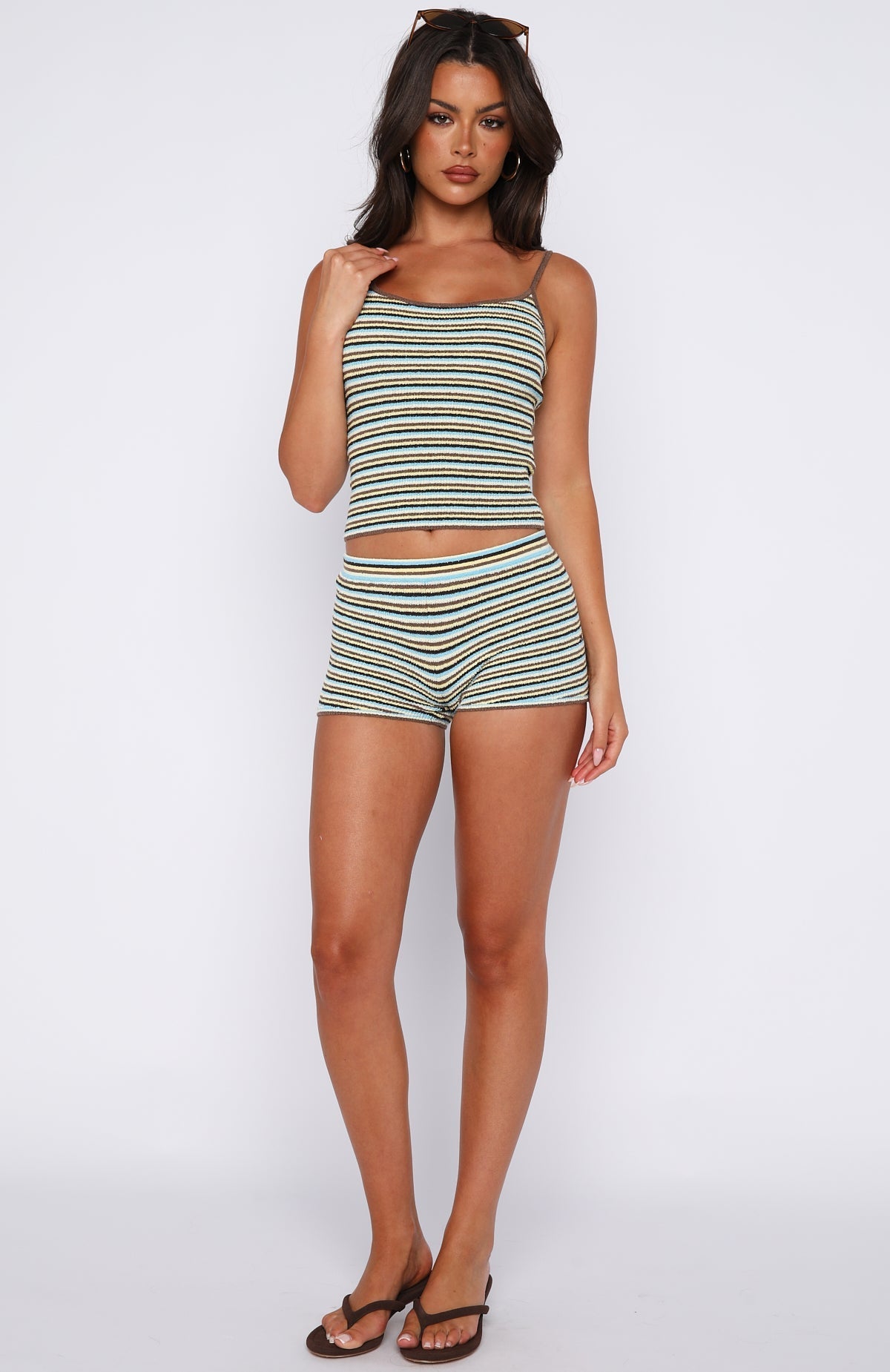 Volume Maxed Knit Booty Shorts Chocnana