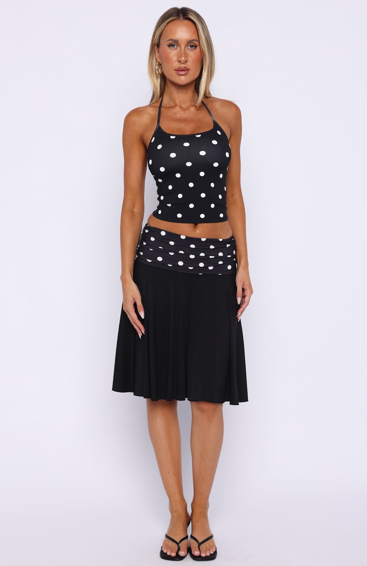 We've Got That Spark Midi Skirt Black