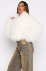 Weekend Away Faux Fur Jacket Cream