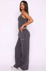 Why Won't You Wide Leg Sweatpants Volcanic
