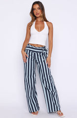 Won't Look Back Pants Blue Stripe