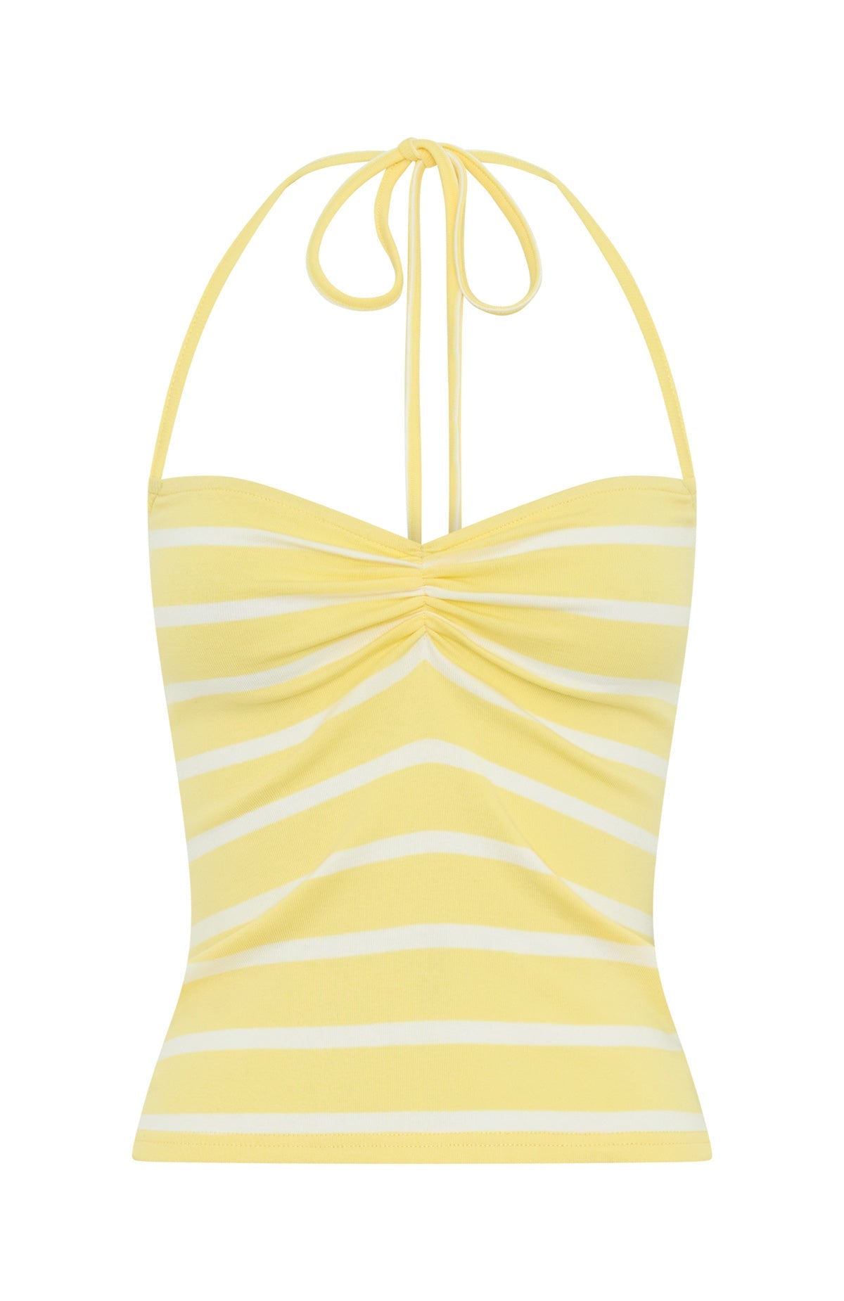 You Said Forever Halter Top Lemon Stripe