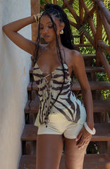 Sun Kissed Chaos Halter Top Savannah